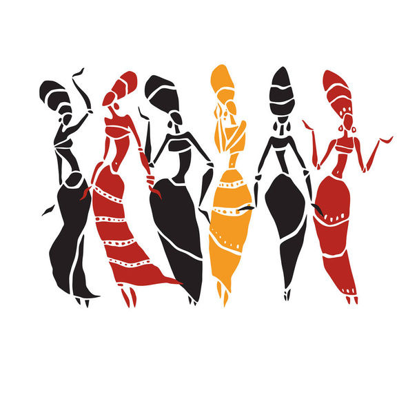 Mujeres bellas africanas
 - Vector, Imagen