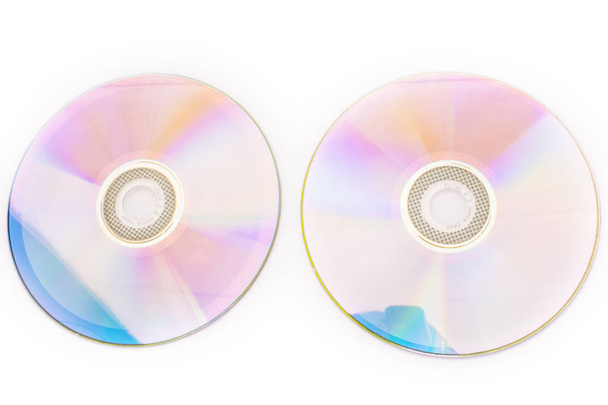 CD dvd που απομονώνονται σε λευκό - Φωτογραφία, εικόνα