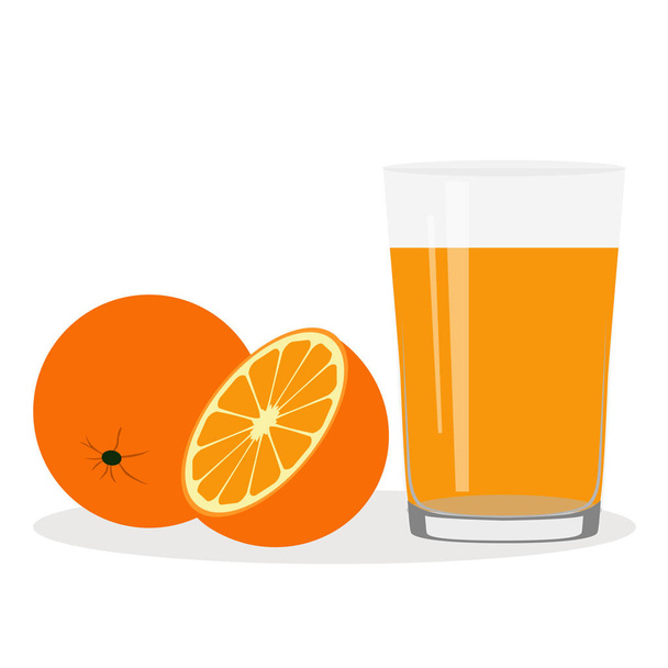 Healthy Lifestyle. Freshly squeezed juice in a glass. - Vector, afbeelding
