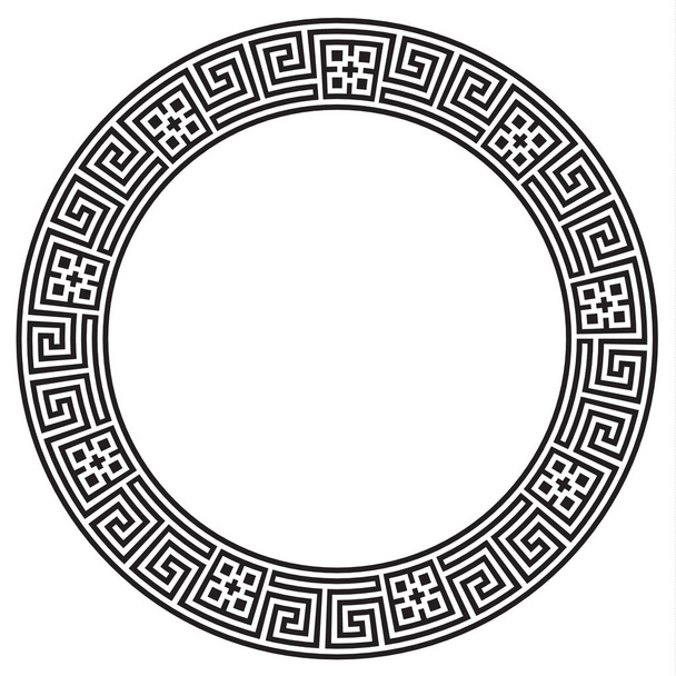 円形ベクトル ギリシャ飾り - ベクター画像