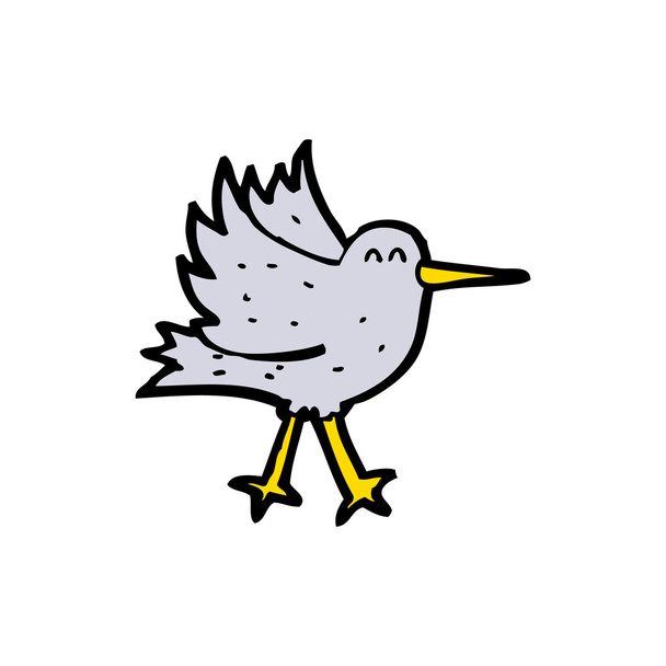 Flapping desenho animado pássaro
 - Vetor, Imagem
