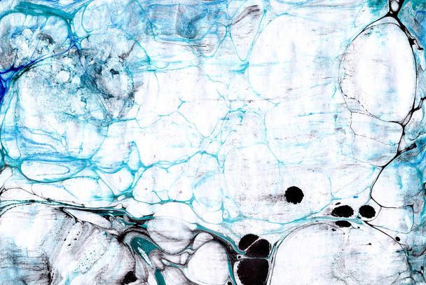 mramorová ebru barevný Akryl lití vzorek pozadí. - Fotografie, Obrázek