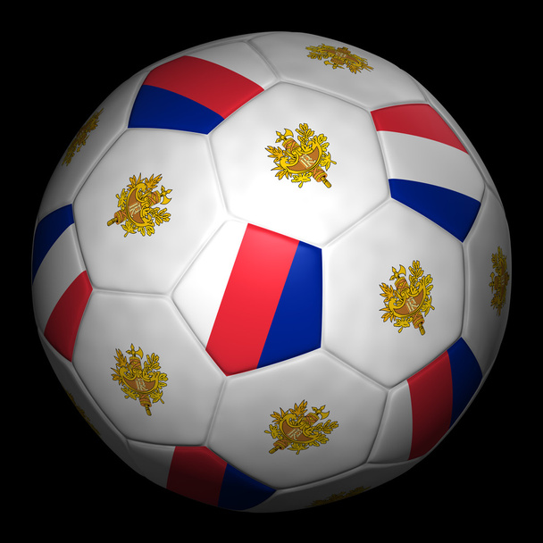 Fussball mit Fahne Frankreich - Fotografie, Obrázek