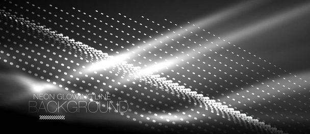 Неонова гладка хвиля цифровий абстрактний фон
 - Вектор, зображення