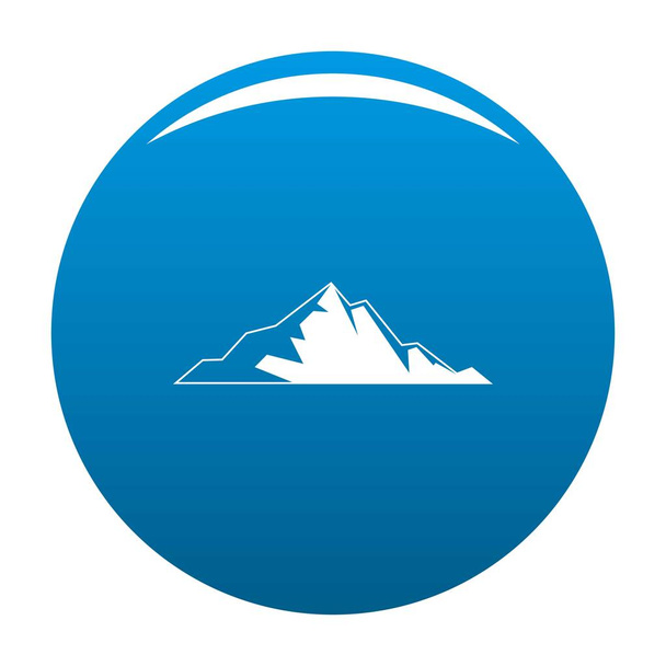 Nice mountain icon blue vector - Vecteur, image