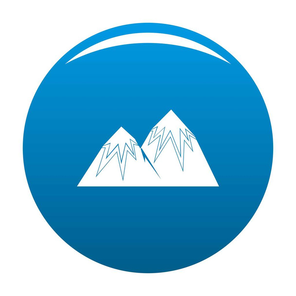 Snow peak icon blue vector - Вектор, зображення