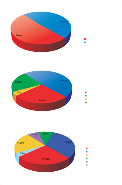 Pie charts (pie chart graph) - Vektor, kép