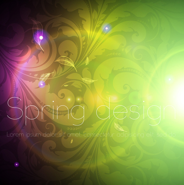 Abstract colorful bright spring or summer floral background with flowers for design. - Vettoriali, immagini