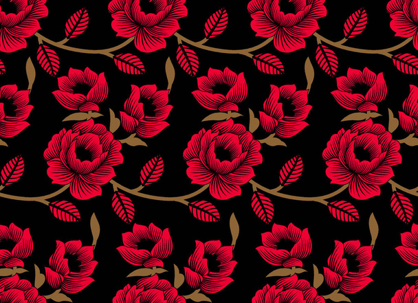 Seamless rose flower pattern - Photo, image