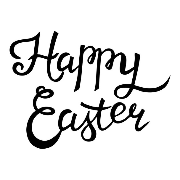 Happy Easter lettering card. Hand drawn lettering poster for Easter. Modern calligraphy - Vecteur, image