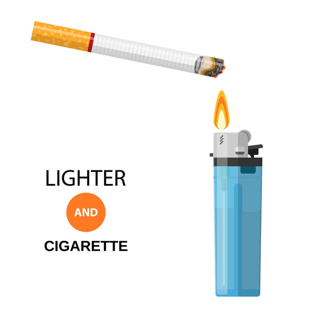 Cigarrillo más ligero y ardiente
 - Vector, Imagen