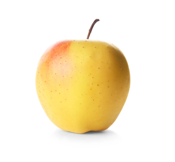 Ripe juicy apple on white background - Photo, Image