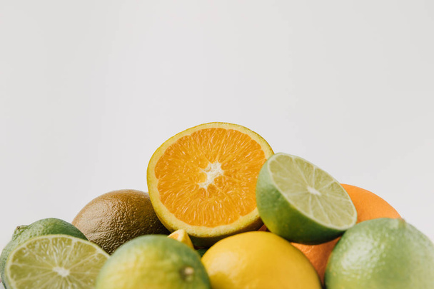 Raw citruses isolated on white background - Photo, Image