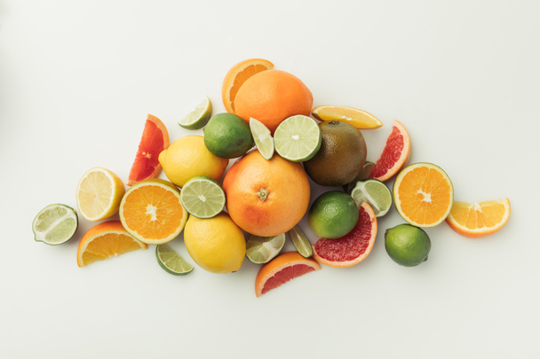 Juicy citruses isolated on white background - Photo, Image