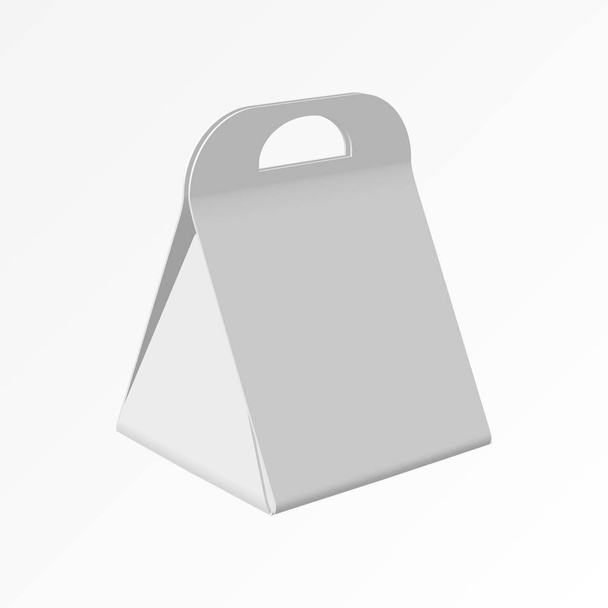 A gift bag made from paper by a pen on a white background. Vector illustration . - Vettoriali, immagini