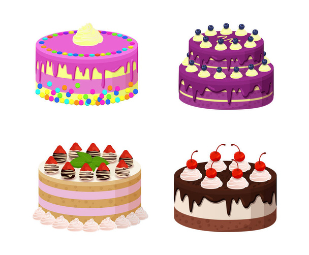 Sweet Bakery Collection Poster Vector Illustration - Vector, Image
