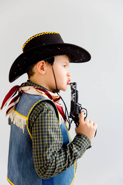 Boy in a cowboy costume - Fotoğraf, Görsel