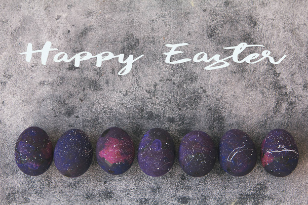 Easter, eggs, starry sky, planets - 写真・画像