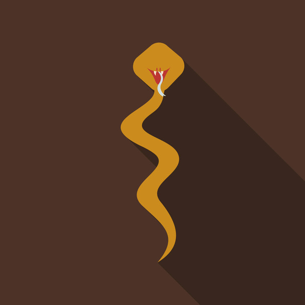 Рептилия змея или змея плоский значок для приложений и веб-сайтов животных
 - Вектор,изображение