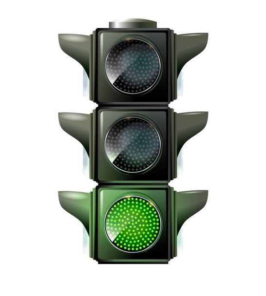 Traffic lights, 10eps. Green light. - Vector, Image