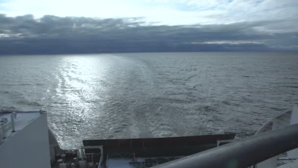 Huge ferryboat sailing in cold sea - Footage, Video