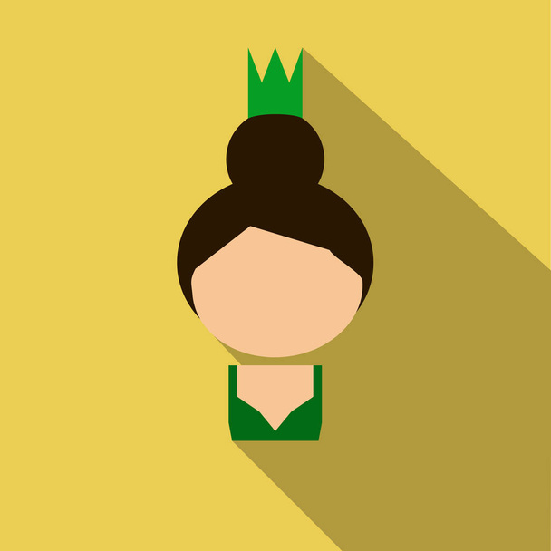 Profilo silhouette di una principessa su sfondo
 - Vettoriali, immagini