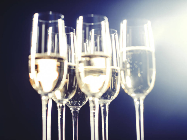 catering service. Silhouette champagne. The bubbles of champagne - Foto, immagini