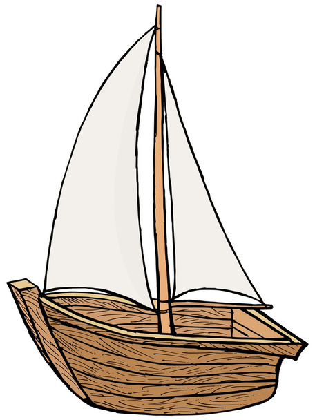 Segelboot-Spielzeug - Vektor, Bild