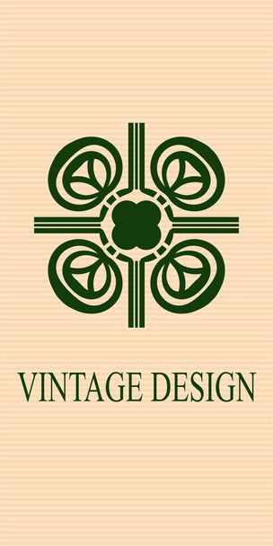 Vintage ozdobné logo. Šablona pro design - Vektor, obrázek