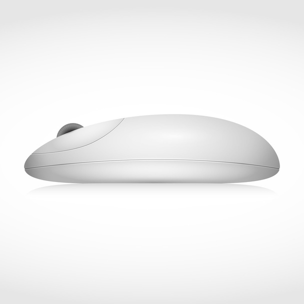 White computer mouse. Vector illustration. - Vector, imagen