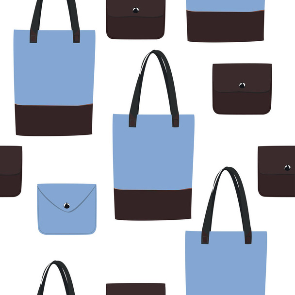 Modèle de sac bleu sans couture vectoriel
. - Vecteur, image