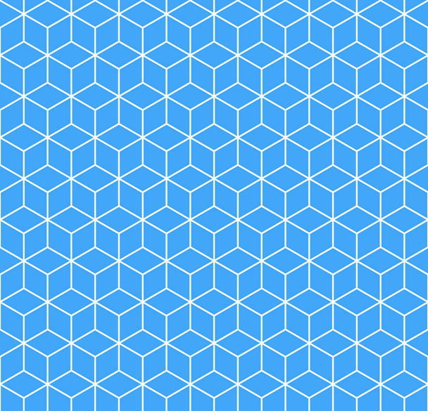 Vector seamless geometric pattern in blue color - Vector, Image