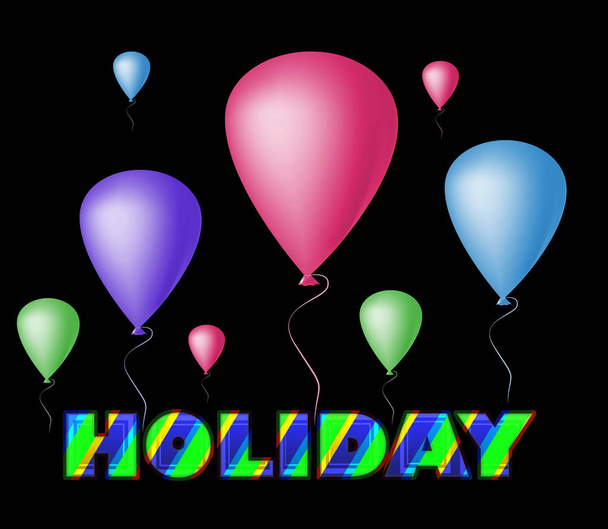 Word Holiday and balloons - Fotografie, Obrázek