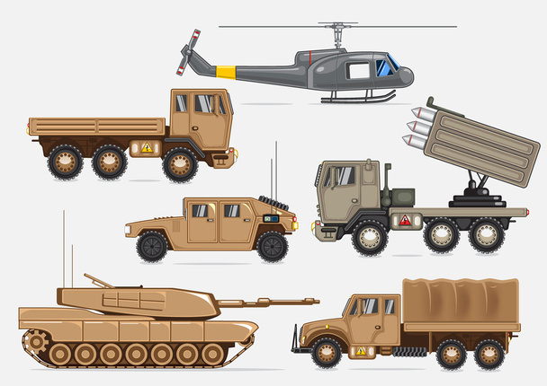 Military transport collection - Vetor, Imagem