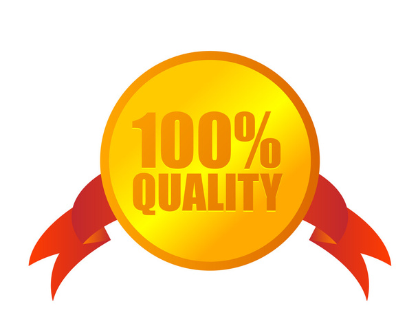 100% quality medal - Vector, afbeelding
