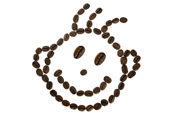 cara divertida de granos de café
 - Foto, imagen