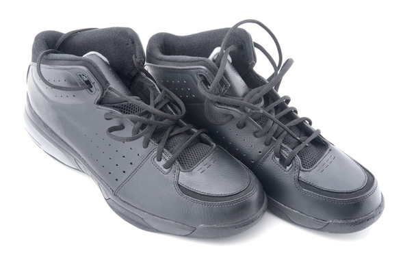 Chaussures de sport noires sur blanc
 - Photo, image