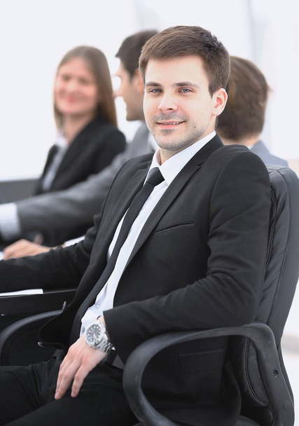 leader on the background of business team - Photo, image