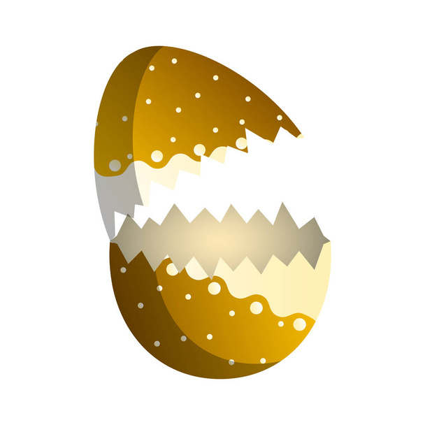 Broken easter egg - Vector, Imagen