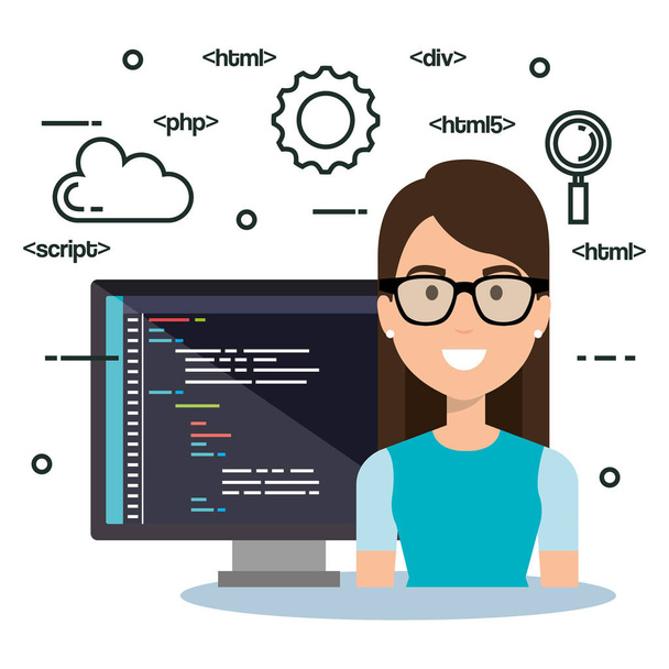 Software language programmer avatar
 - Вектор,изображение
