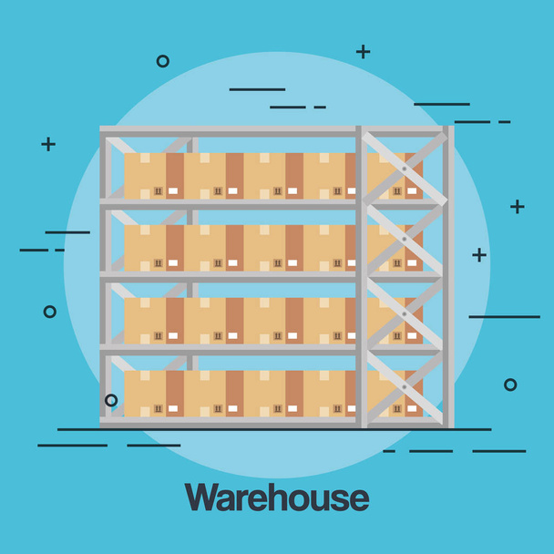 warehouse goods service icons - Vector, Image