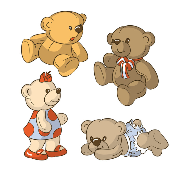 Teddy bears - Vector, Image