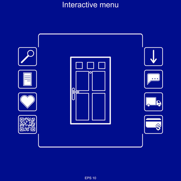 Vektor kép felvásárlási többfunkciós menüben a windows keresés, szállít és áruk fizetni képes interaktív menü - Vektor, kép