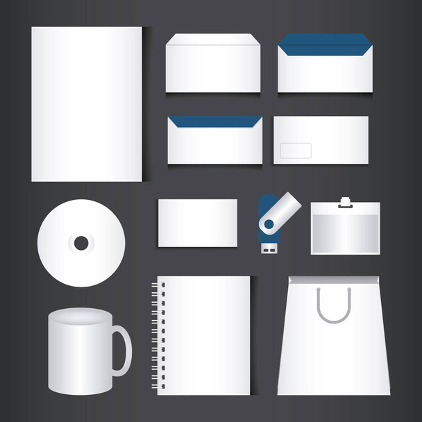 corporate brand identity template set - Vector, Image