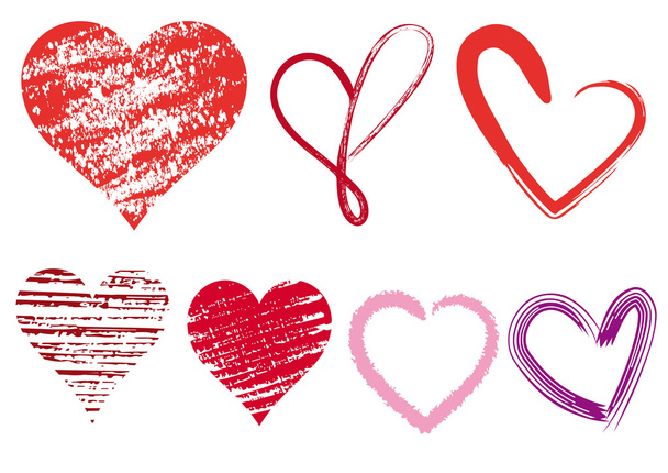 Heart doodles, vector - Vector, Image