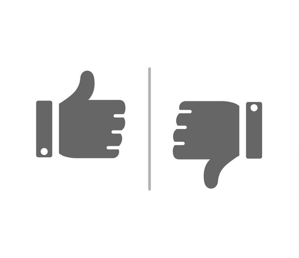 Like and Dislike button vector icons. - Vector, Image