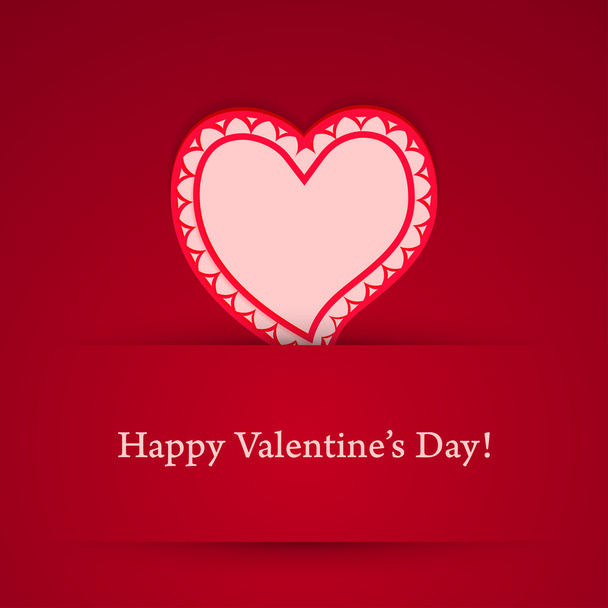 Valentine's day heart sticker. - Vektor, kép