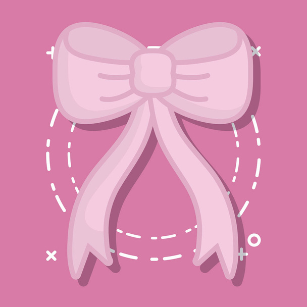 icono de arco rosa - Vector, Imagen