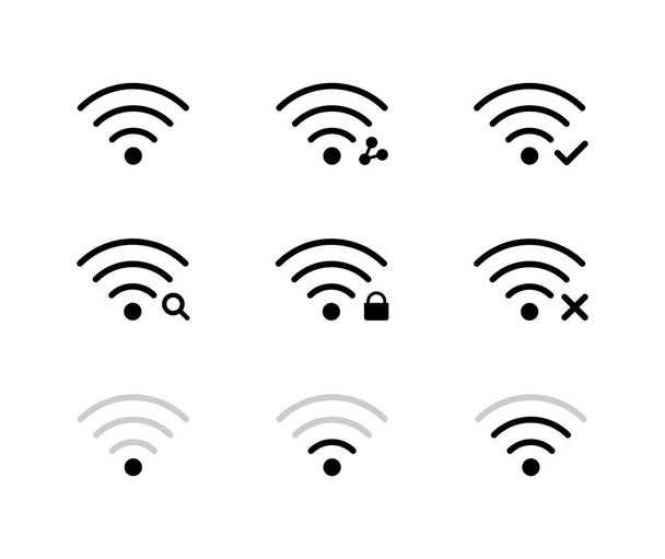 Набор векторных значков беспроводной связи
 - Вектор,изображение