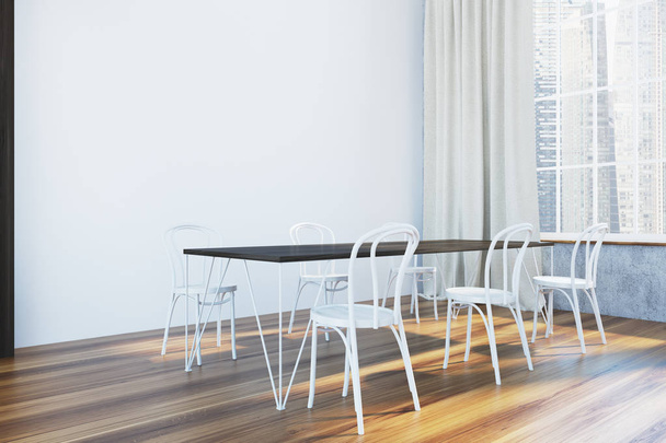 Panoramic white dining room corner, table - Foto, immagini